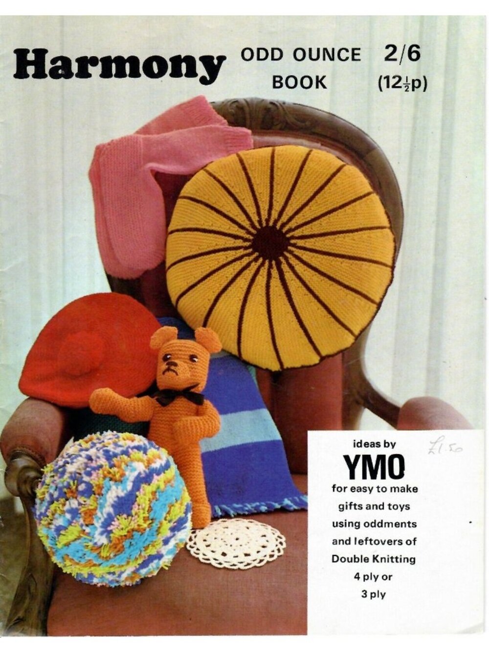 Knitting Pattern Plush Pillows Teddy Bear Booties Hats Ball Scarves Dolls